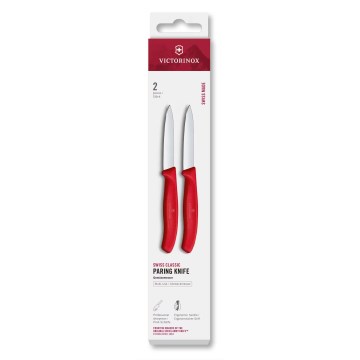 Victorinox - SWISS CLASSIC dārzeņu nažu komplekts, 8 cm, 2 gab., sarkans