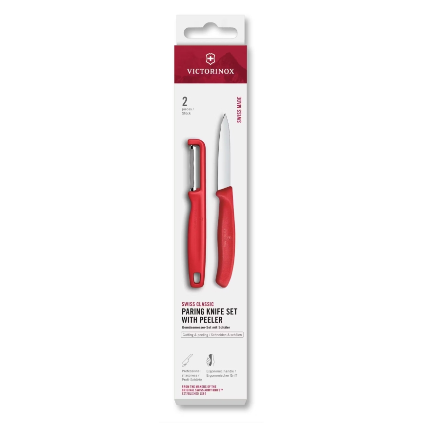 Victorinox - SWISS CLASSIC komplekts: virtuves nazis ar dārzeņu mizotāju, tirkīza krāsā