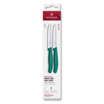 Victorinox - SWISS CLASSIC virtuves dārzeņu nažu komplekts, 11 cm, 2 gab., tirkīza krāsā