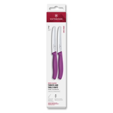 Victorinox - SWISS CLASSIC virtuves dārzeņu nažu komplekts, 11 cm, 2 gab., violets