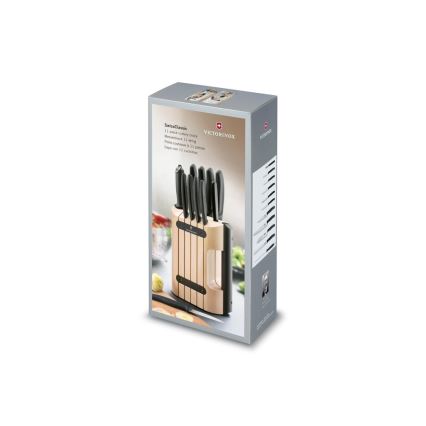Victorinox - SWISS CLASSIC virtuves nažu komplekts ar turētāju, 12 gab., buks / bēšs