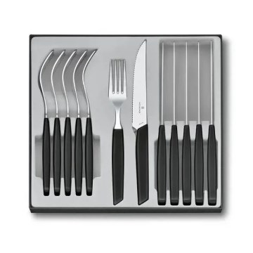 Victorinox - SWISS MODERN galda piederumu komplekts, 12 gab., melns