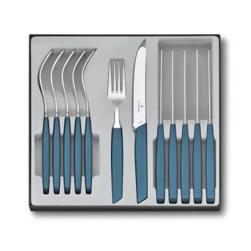 Victorinox - SWISS MODERN galda piederumu komplekts, 12 gab., zils
