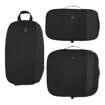 Victorinox - Travel Essentials ceļojumu organizatoru komplekts, 3 gab., melns