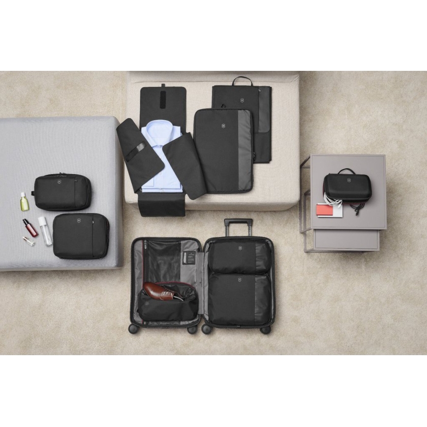 Victorinox - Travel Essentials ceļojumu organizatoru komplekts, 3 gab., melns