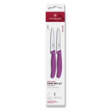 Victorinox - Virtuves dārzeņu nažu komplekts SWISS CLASSIC, 10 cm asmens, 2 gab., violets