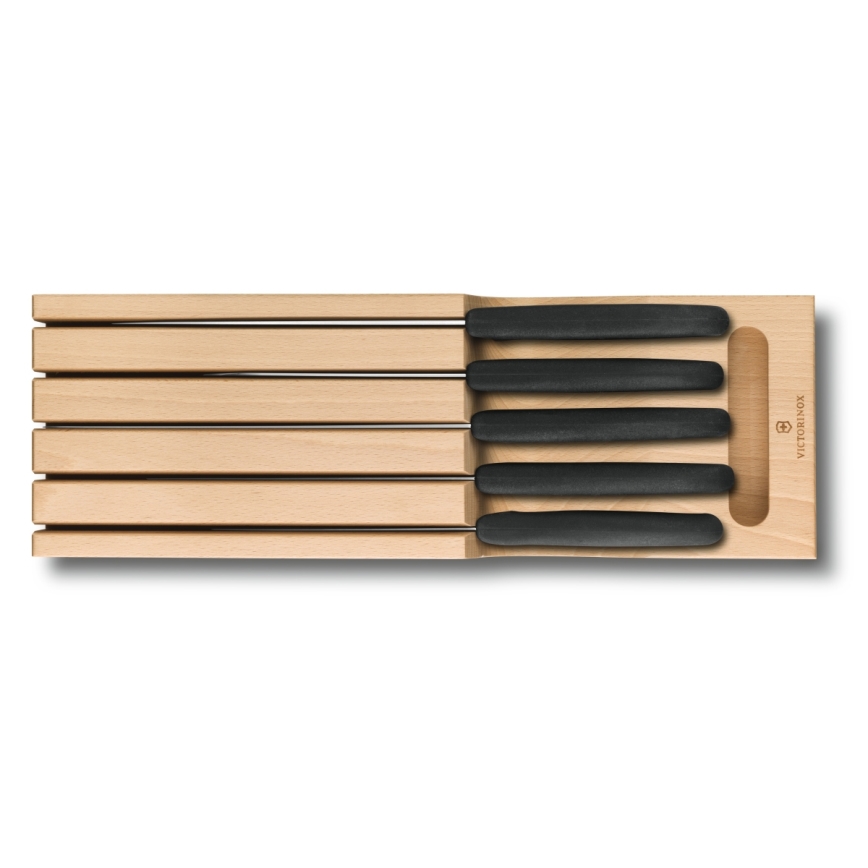 Victorinox - Virtuves nažu komplekts ar organizatoru, 6 gab., buks/bēšs