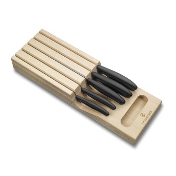 Victorinox - virtuves nažu komplekts ar organizatoru SWISS CLASSIC 6 gab. buk/béžová