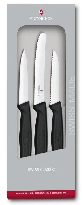 Victorinox - Virtuves nažu komplekts dārzeņiem 3 gab. melna
