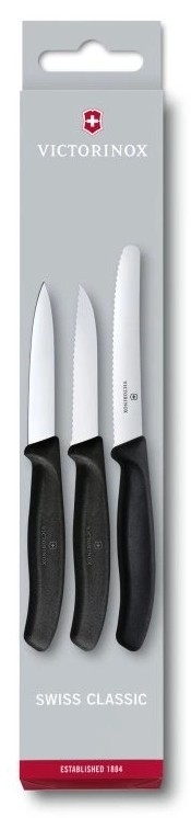 Victorinox - Virtuves nažu komplekts dārzeņiem 3 gab. melna