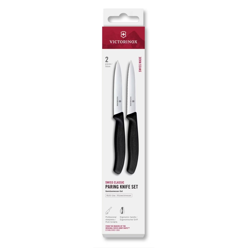 Victorinox - Virtuves nažu komplekts dārzeņiem SWISS CLASSIC 10 cm 2 gab. melns