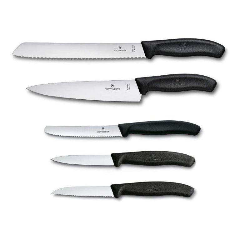 Victorinox - Virtuves nažu komplekts SWISS CLASSIC, 5 gab., melns