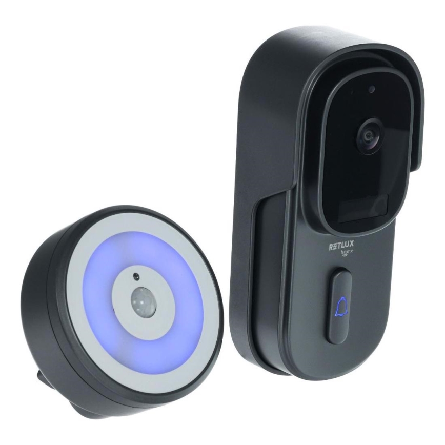 Video durvju zvans ar kustību sensoru 5MPx 1440p 5200 mAh Wi-Fi IP65 antracīta
