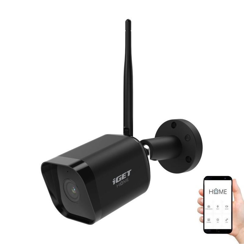 Viedā āra kamera ar sensoru Full HD 1080p 12V IP65 Wi-Fi Tuya melna