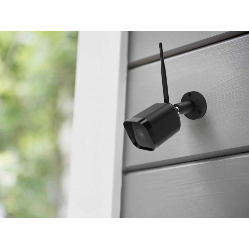 Viedā āra kamera ar sensoru Full HD 1080p 12V IP65 Wi-Fi Tuya melna