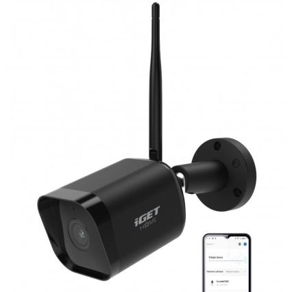 Viedā āra kamera ar sensoru Full HD 1080p 12V IP65 Wi-Fi Tuya melna