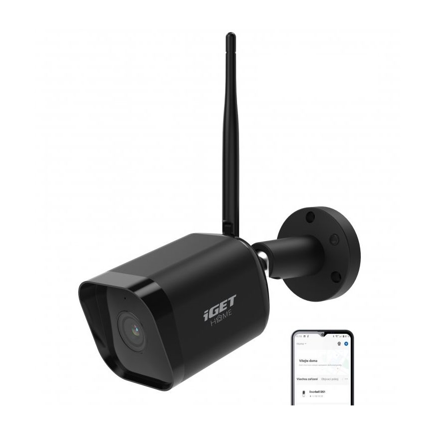 Viedā āra kamera ar sensoru Full HD 1080p 12V IP65 Wi-Fi Tuya melna