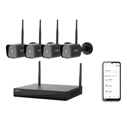 Viedā kamera sistēma + 4x kamera ar sensoru 2K+ 12V IP65 Wi-Fi