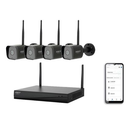 Viedā kameru sistēma + 4x kameras ar 2K+ sensoru 12V IP65 Wi-Fi Tuya