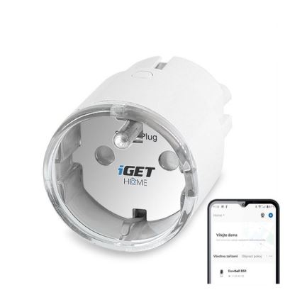 Viedā kontaktligzda ar enerģijas patēriņa mērīšanu 3680W/230V Wi-Fi Tuya