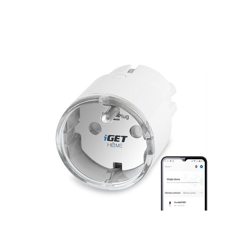 Viedā kontaktligzda ar enerģijas patēriņa mērīšanu 3680W/230V Wi-Fi Tuya
