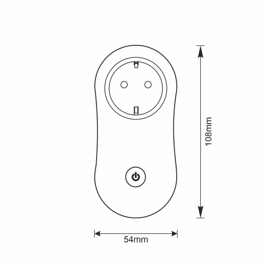 Viedā kontaktligzda SMART 3400W/230V Wi-Fi Tuya + USB SCHUKO