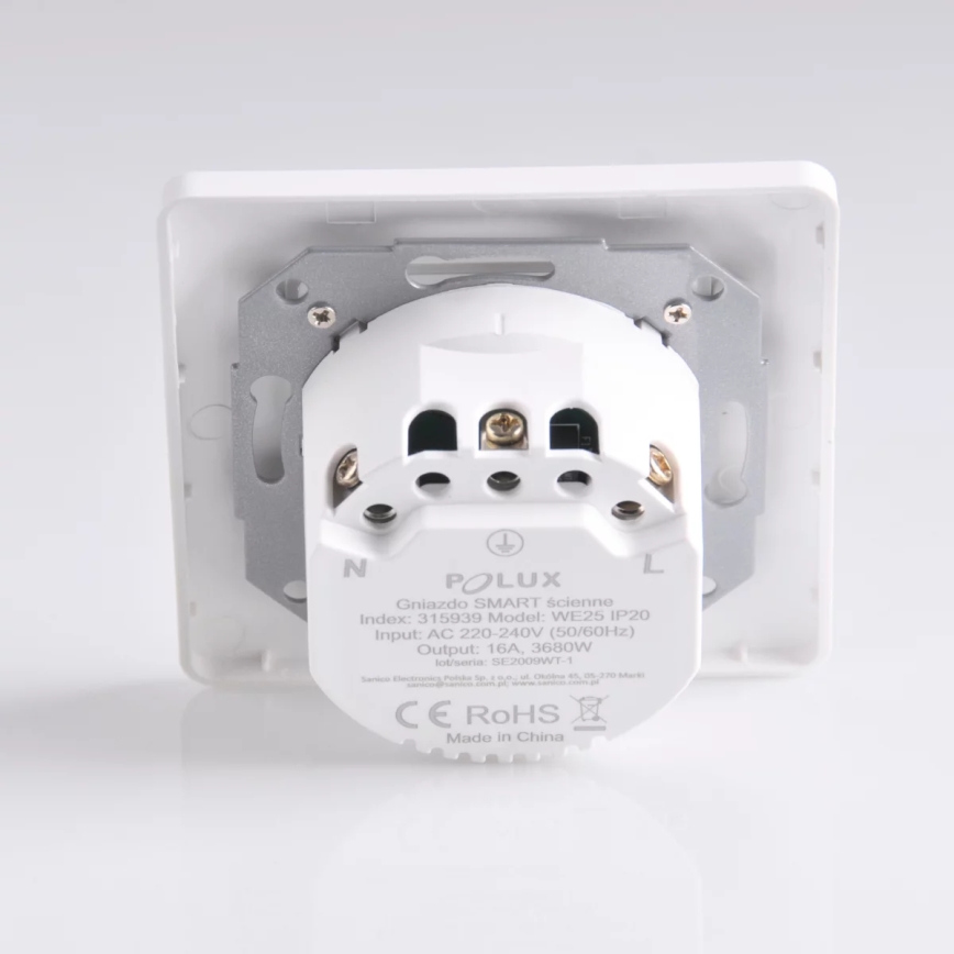 Viedā kontaktligzda SMART 3680W/230V/16A Wi-Fi Tuya SCHUKO