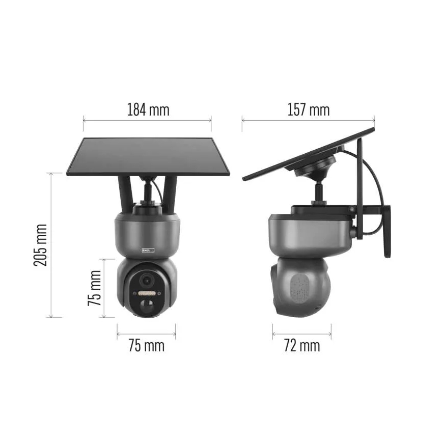 Viedā saules kamera ar GoSmart sensoru 4G/LTE 10400 mAh 5V IP65 Tuya