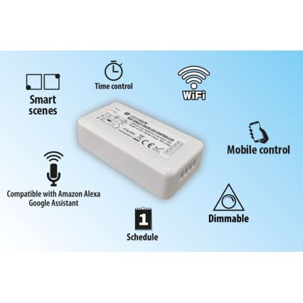 Viedā tālvadības pults vienkrāsainām LED joslām 5-24V Wi-Fi Tuya