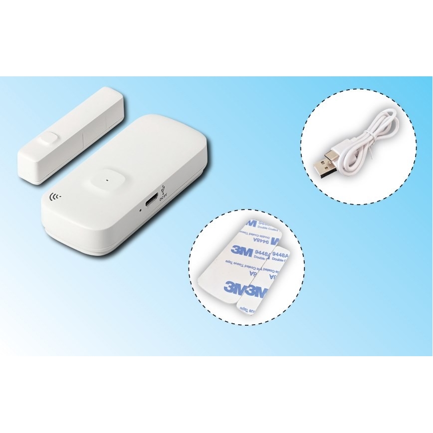 Viedais logu un durvju sensors 3,7V 500 mAh Wi-Fi Tuya