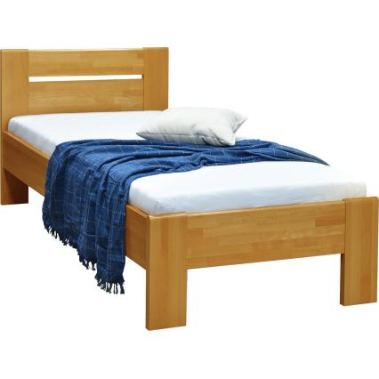 Vienvietīga gulta AMBER 90x200 cm gaišs valrieksts