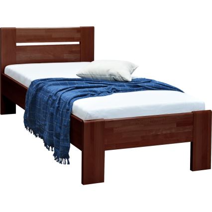 Vienvietīga gulta AMBER 90x200 cm tumšs valrieksts