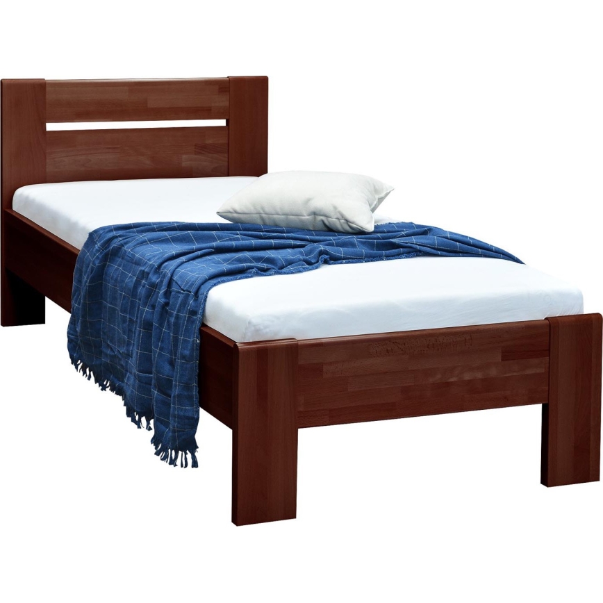 Vienvietīga gulta AMBER 90x200 cm tumšs valrieksts