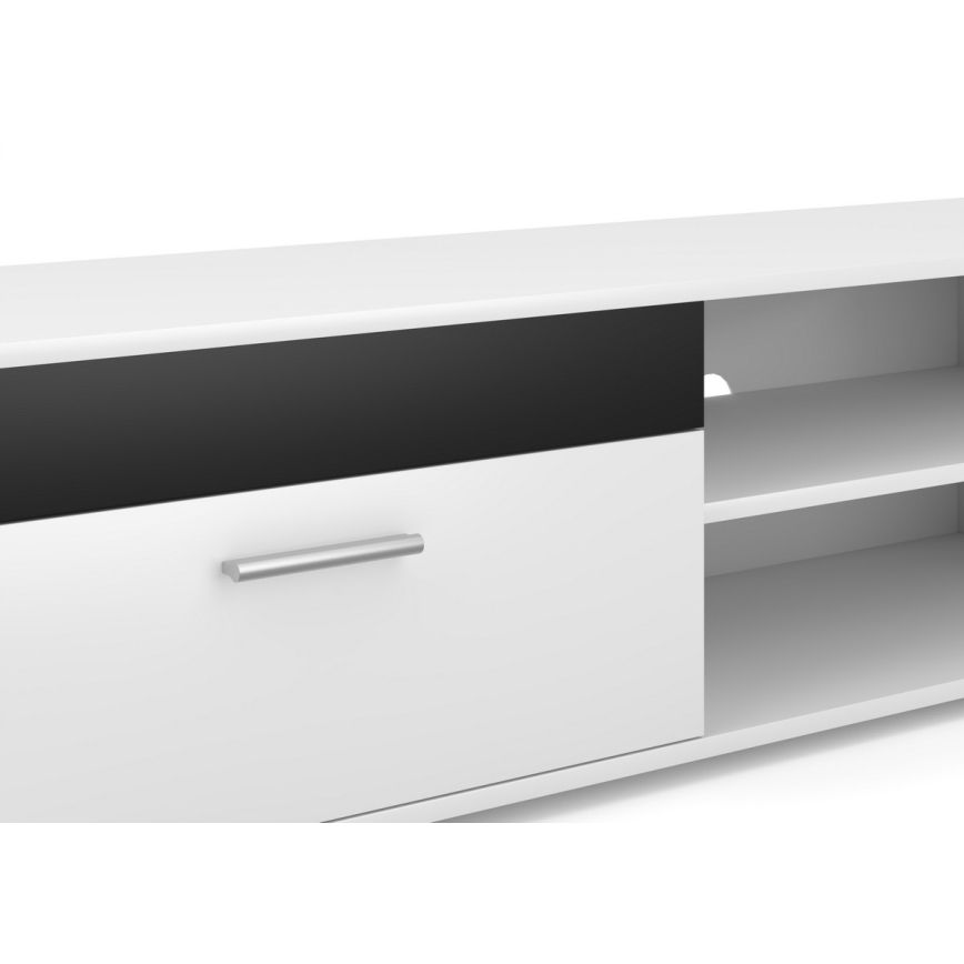 Viesistabas sienas sekcija BRICK, balta/melna