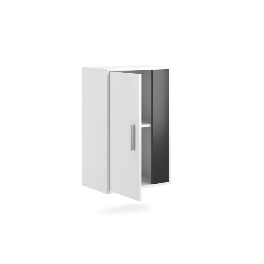 Viesistabas sienas sekcija BRICK, balta/melna