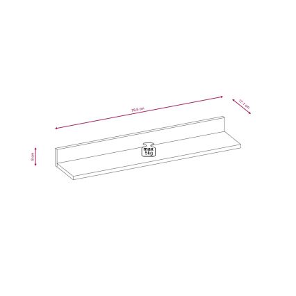 Viesistabas sienas sekcija BRICK, balta/melna