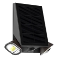 Viking - ar saules enerģiju darbināms, dimmējams LED sienas elastīgais gaismeklis ar sensoru LED/1,3W/3,7V IP44 4000K 2000 mAh