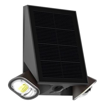 Viking - ar saules enerģiju darbināms, dimmējams LED sienas elastīgais gaismeklis ar sensoru LED/1,3W/3,7V IP44 4000K 2000 mAh