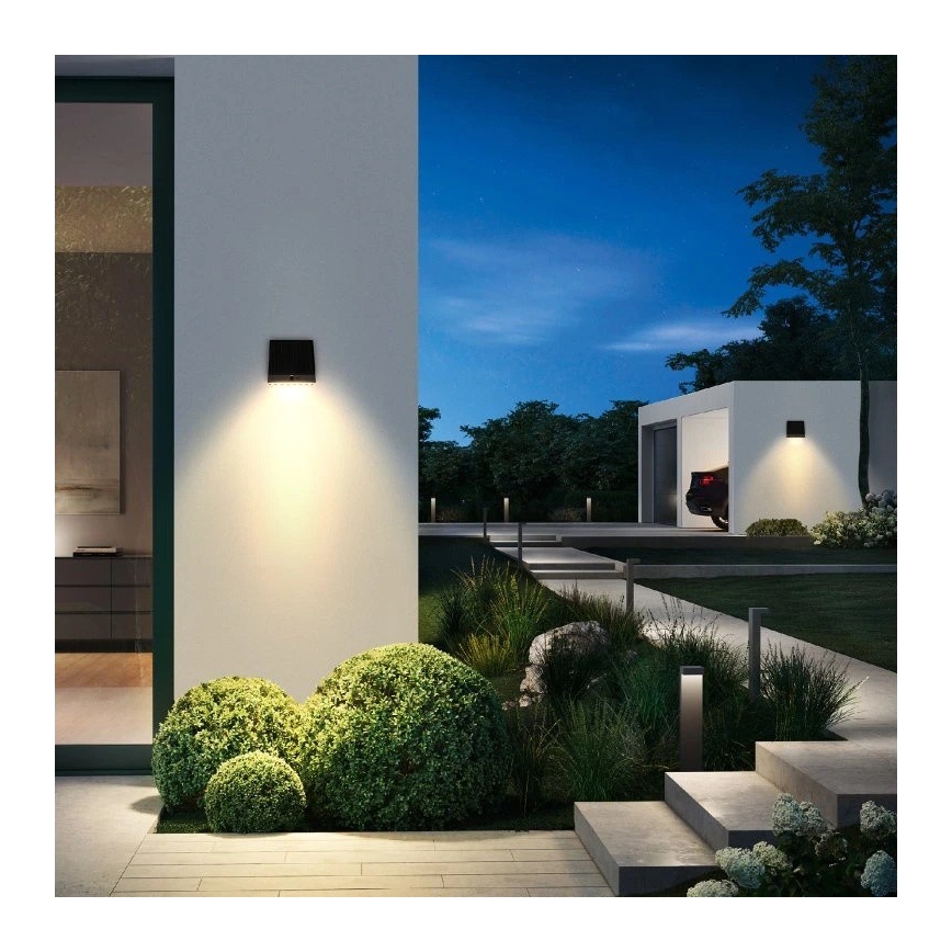 Viking - regulējamais LED saules sienas gaismeklis ar sensoru LED/2W/3,7V IP54 4000K 2000 mAh