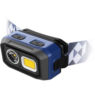 Viking - LED regulējamā uzlādējamā galvas lampa ar sensoru LED/5V IPX4 400 lm 3xAAA/1000 mAh