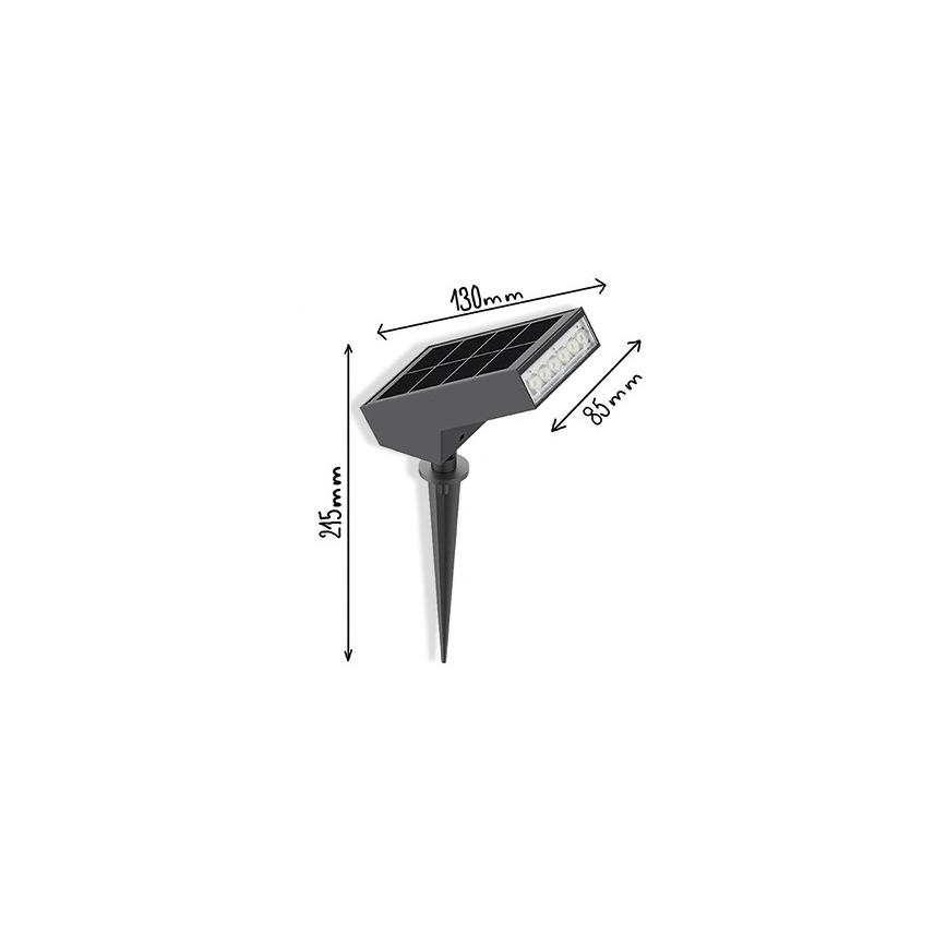 Viking - LED saules lampa LED/1,4W/3,7V IP65 3000K