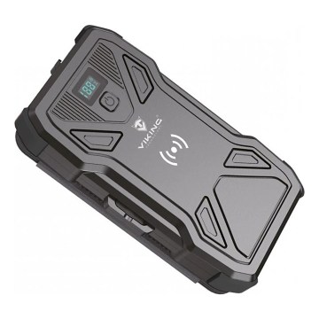 Viking - portatīvais akumulators ar LED lukturi, bezvadu uzlādi un saules paneli Power Delivery 22,5W/10000 mAh
