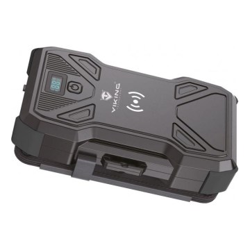 Viking - powerbank ar LED lukturi, bezvadu uzlādi un saules paneli Power Delivery 22,5W/30000 mAh