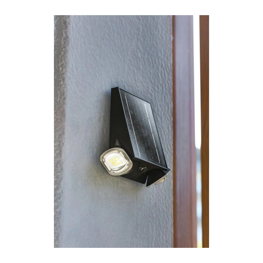 Viking - ar saules enerģiju darbināms, dimmējams LED sienas elastīgais gaismeklis ar sensoru LED/1,3W/3,7V IP44 4000K 2000 mAh
