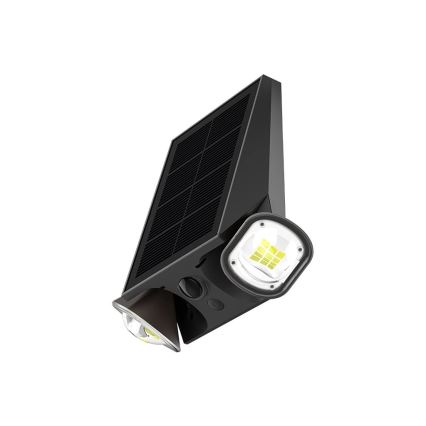 Viking - ar saules enerģiju darbināms, dimmējams LED sienas elastīgais gaismeklis ar sensoru LED/1,3W/3,7V IP44 4000K 2000 mAh
