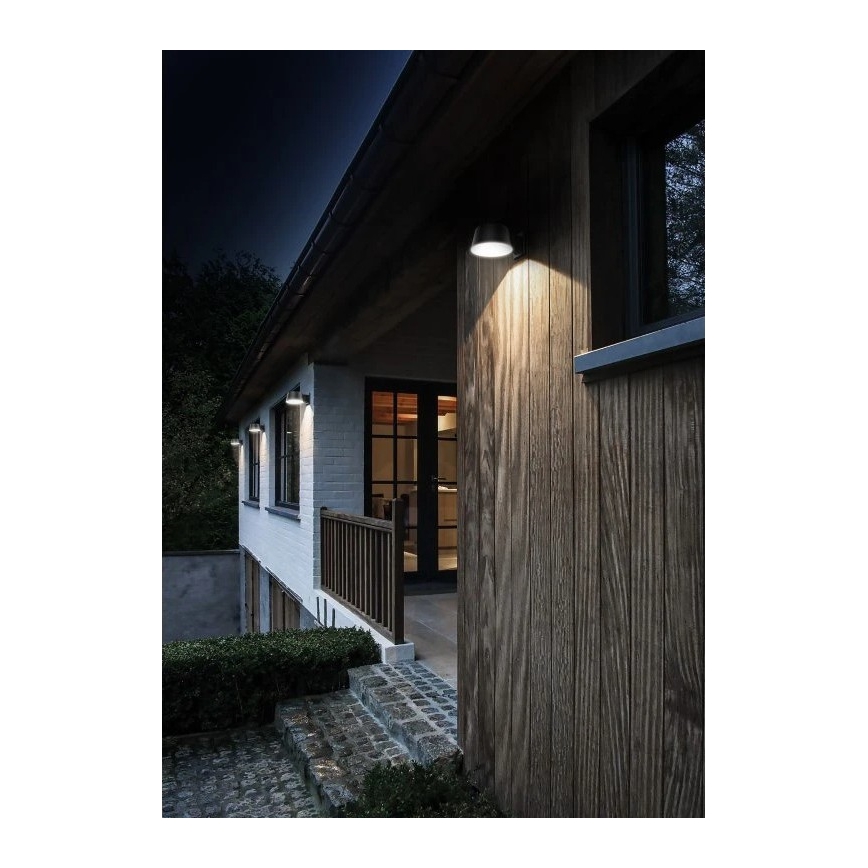 Viking - regulējams LED saules sienas gaismeklis ar sensoru LED/1W/3,7V IP44 4000K 2000 mAh