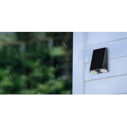 Viking - LED regulējamā saules sienas lampa ar sensoru LED/1,3W/3,7V IP44 4000K 2000 mAh