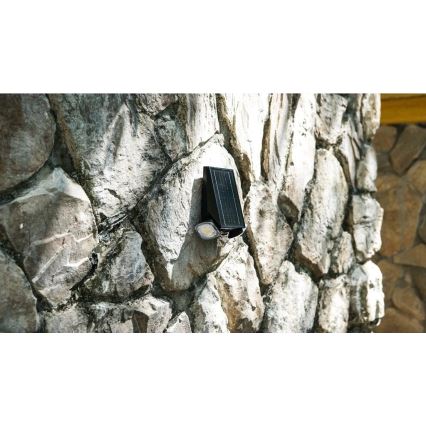 Viking - LED regulējamā saules sienas lampa ar sensoru LED/1,3W/3,7V IP44 4000K 2000 mAh