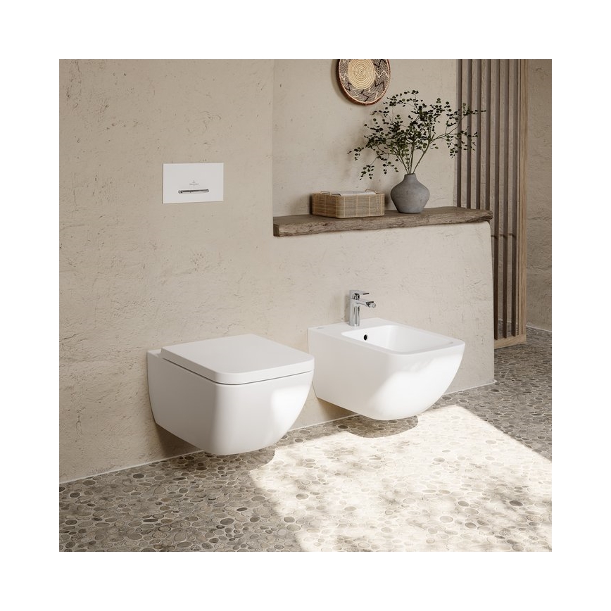 Villeroy & Boch 44110001 - Sienas piestiprināms bidē VENTICELLO keramika/balta