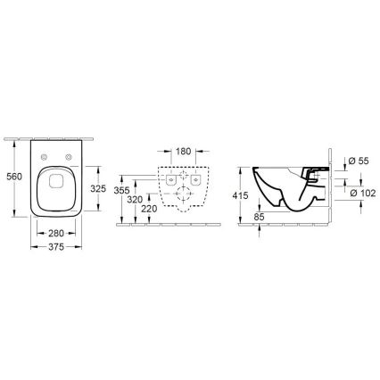 Villeroy & Boch 4611RS01 - Piekaramais WC ar SoftClose sēdekli VENTICELLO keramika/balta